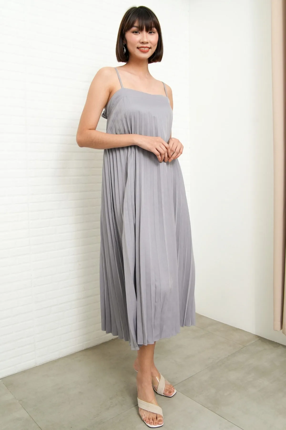 SABINE Two-Piece Blazer & Pleated Dress Set