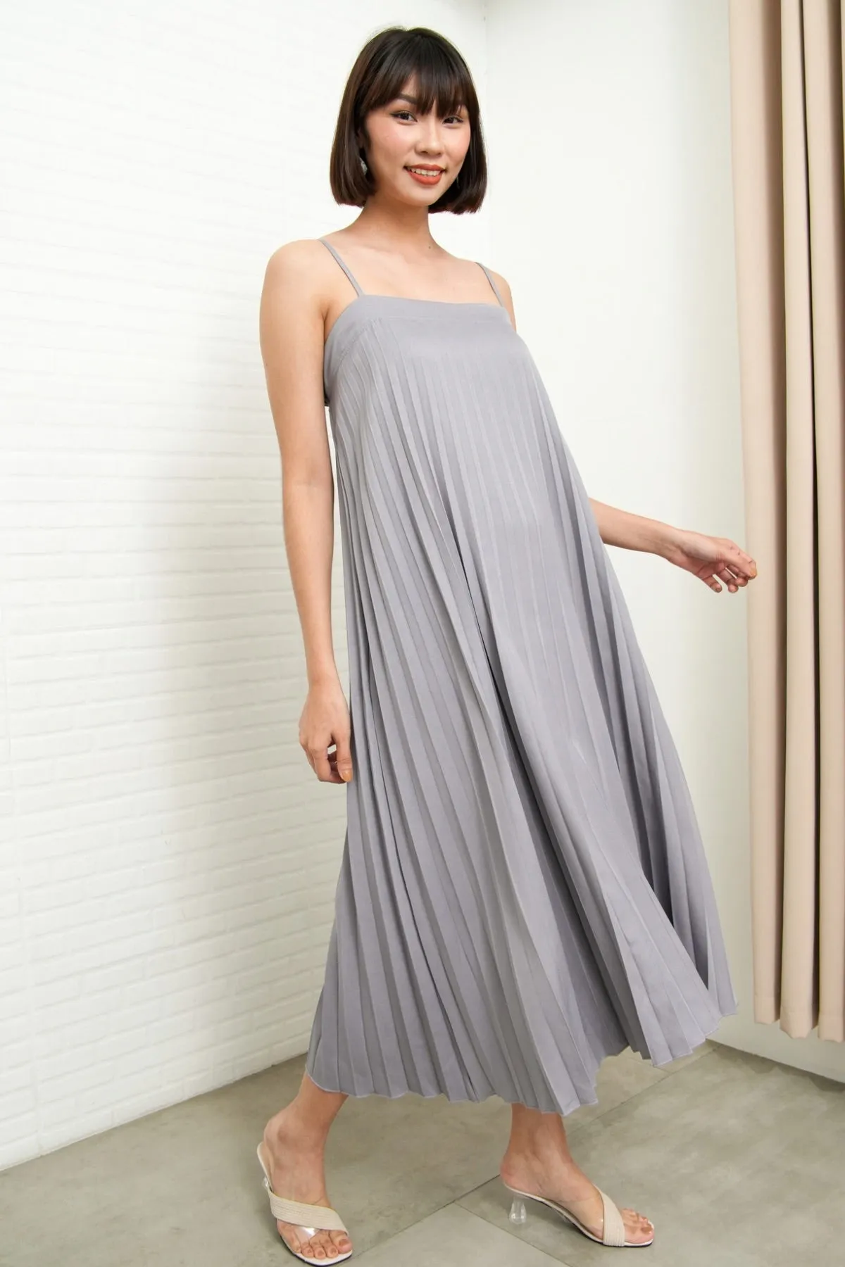 SABINE Two-Piece Blazer & Pleated Dress Set