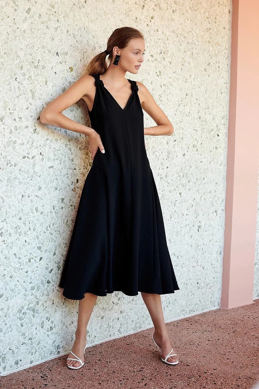 Solid Crepe Tank Dress