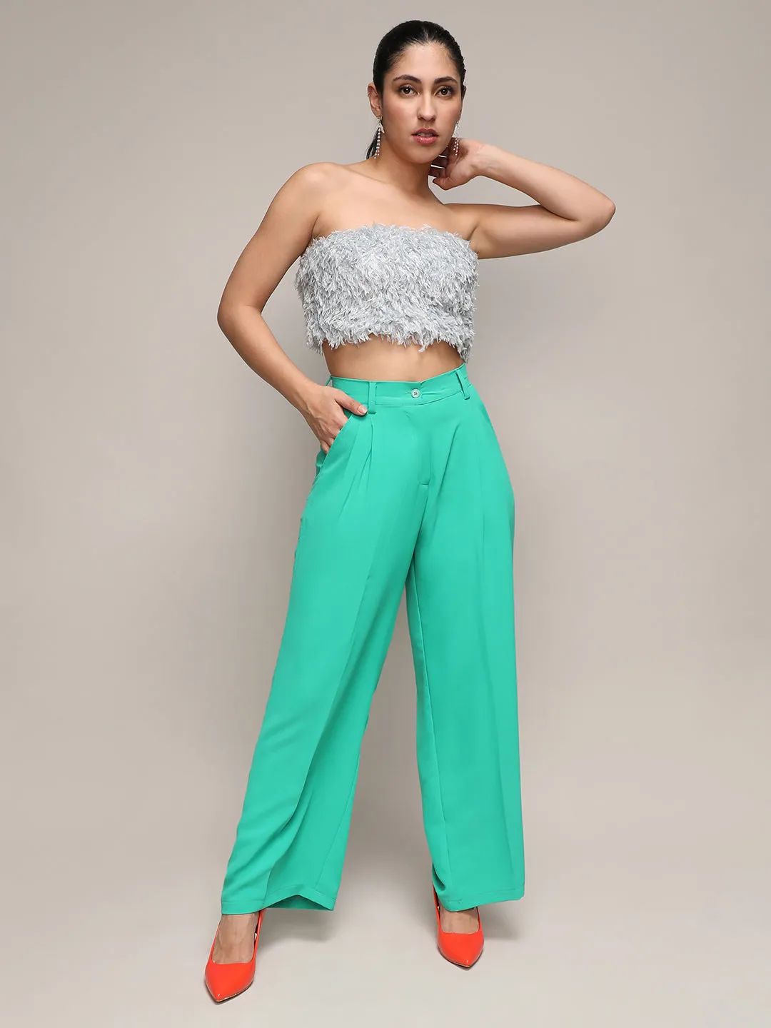 Straight Fit Tailored Trousers