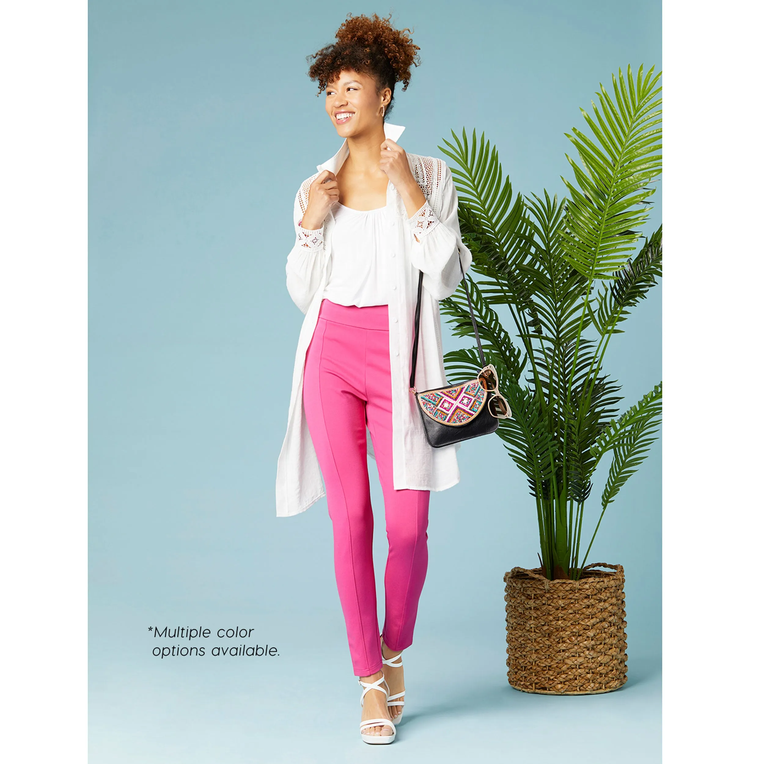 The Perfect Ponte Ankle Pant - Fuchsia Pink - Final Sale