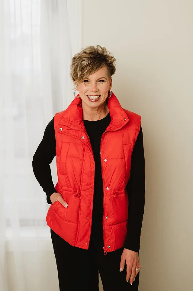 Toggle Waist Puffer Vest