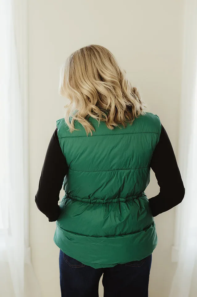 Toggle Waist Puffer Vest