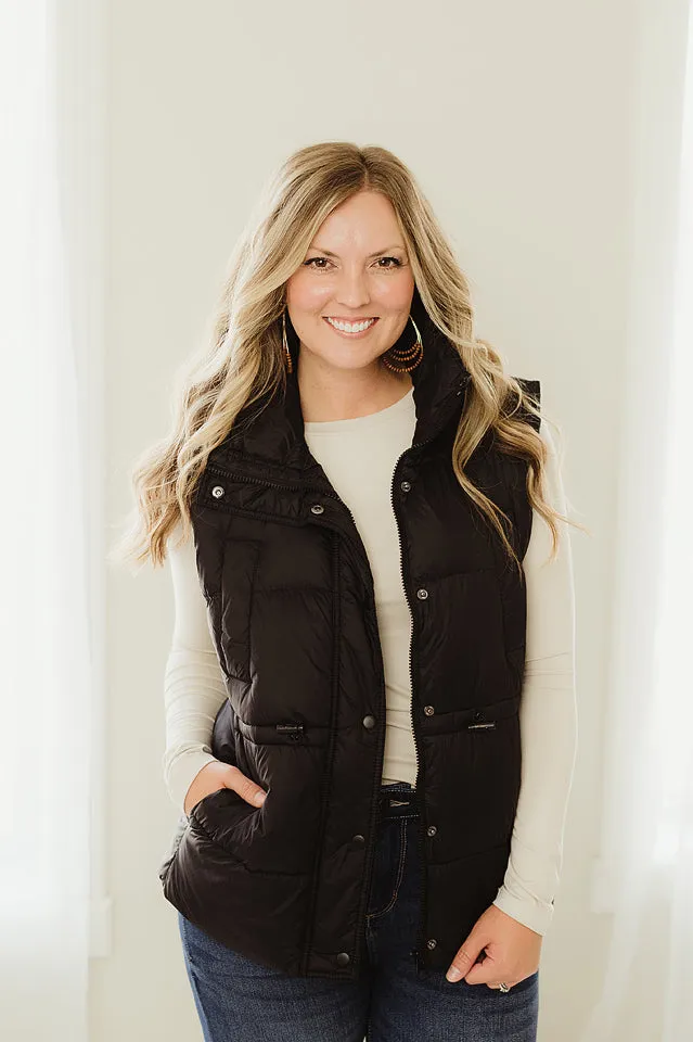Toggle Waist Puffer Vest