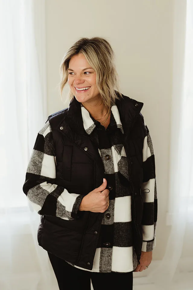 Toggle Waist Puffer Vest