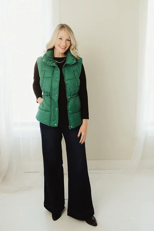 Toggle Waist Puffer Vest