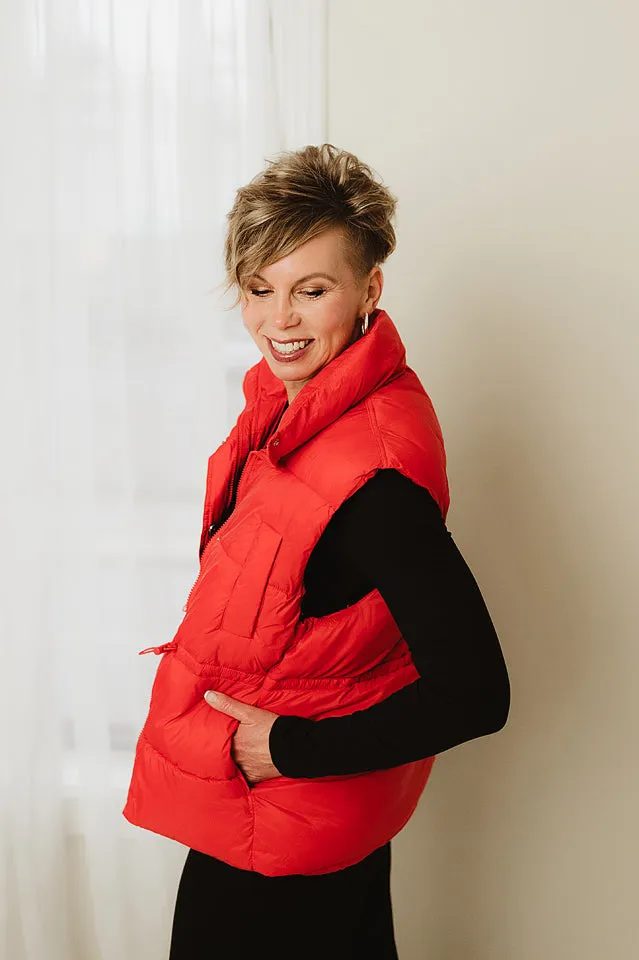 Toggle Waist Puffer Vest