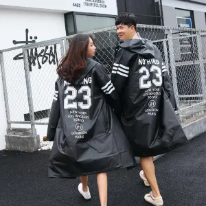 Trendy Transparent EVAWomen Korea Japan Women Coat Windbreaker Adult Men Outerwear