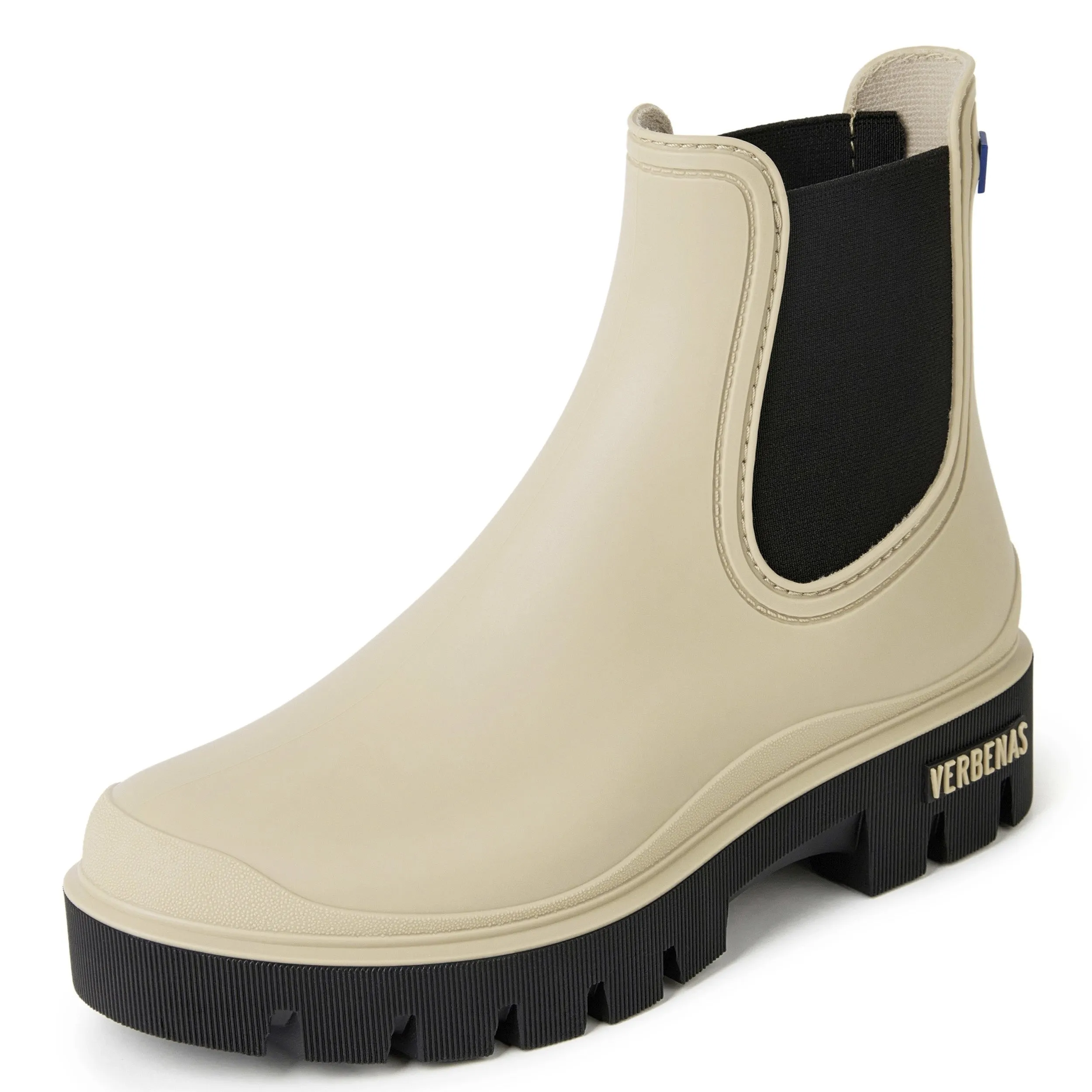 Verbenas -  Mae Mate Cream   Black Rain Boot