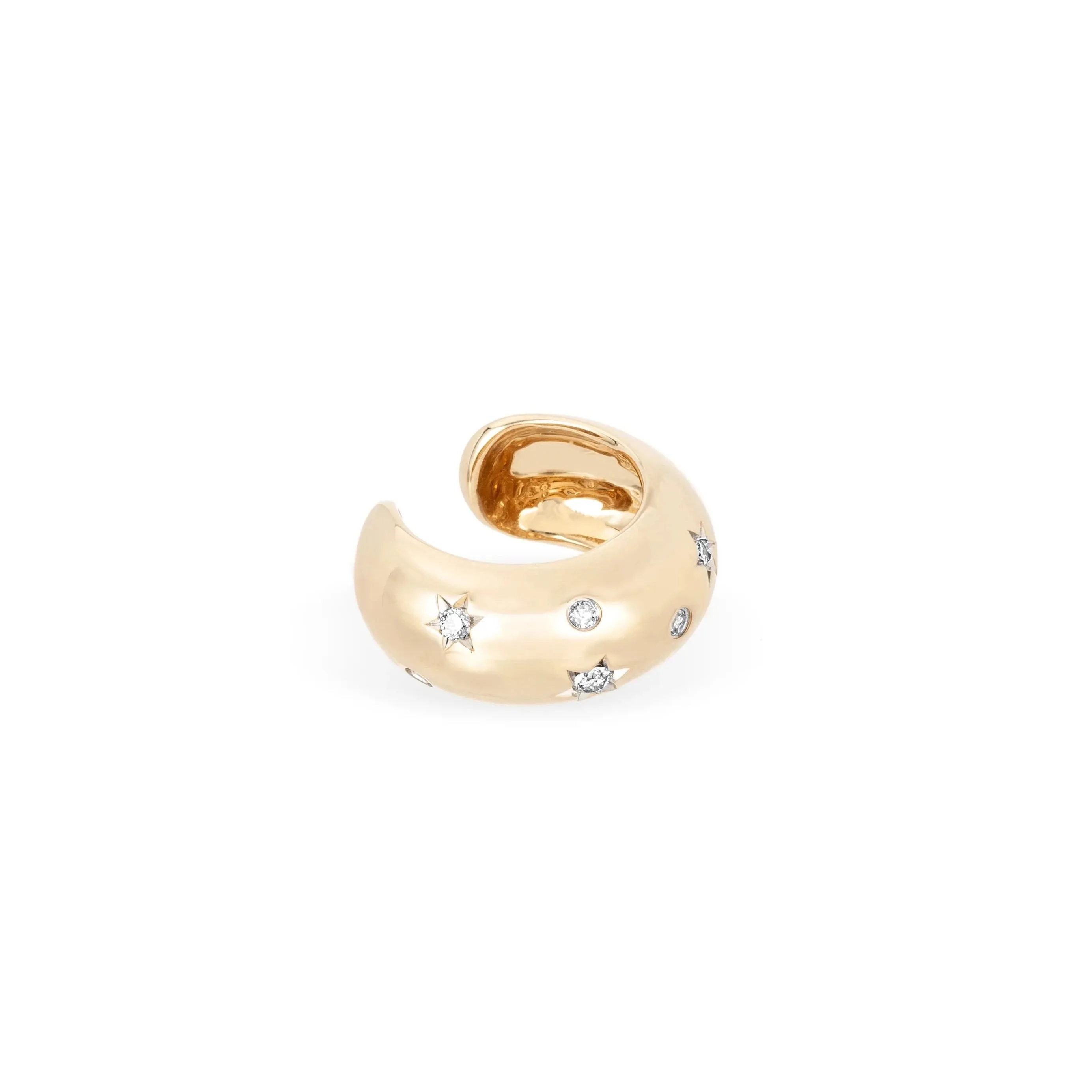 Wide Celestial Diamond Ear Cuff