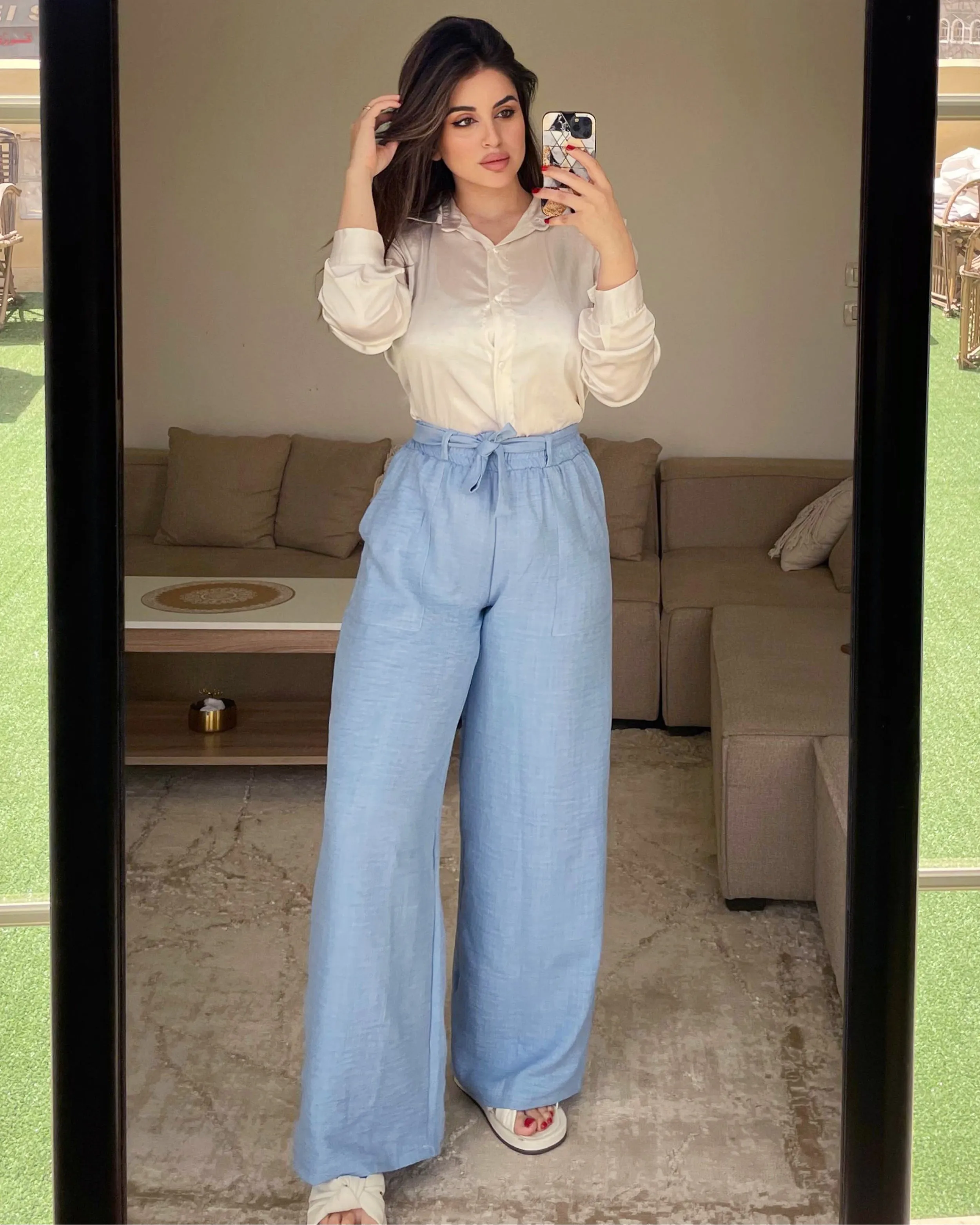 Wide Leg Linen Pants
