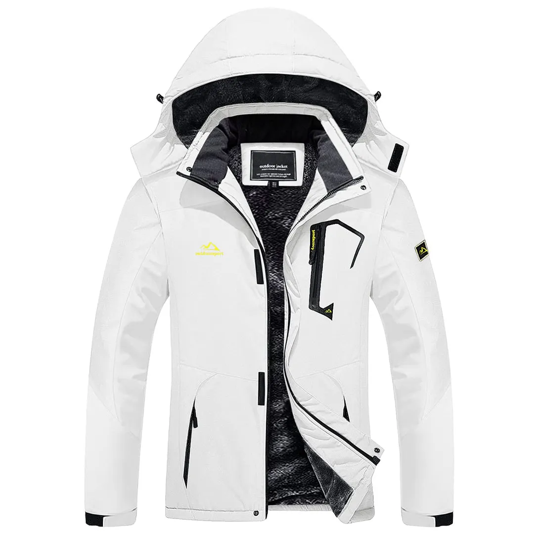 Women's Winter Jacket Waterproof Hooded Fleece Lined Warm Coat Windbreaker