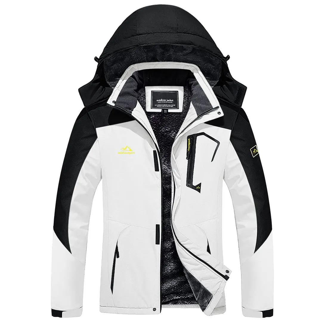 Women's Winter Jacket Waterproof Hooded Fleece Lined Warm Coat Windbreaker