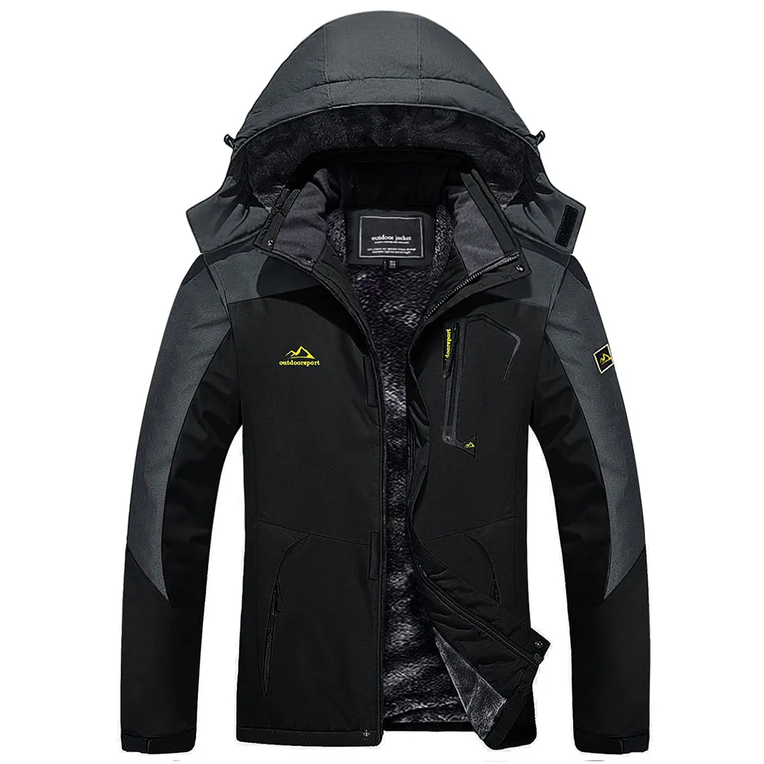Women's Winter Jacket Waterproof Hooded Fleece Lined Warm Coat Windbreaker