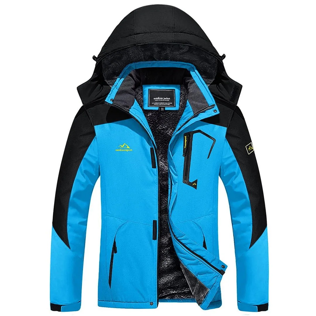 Women's Winter Jacket Waterproof Hooded Fleece Lined Warm Coat Windbreaker