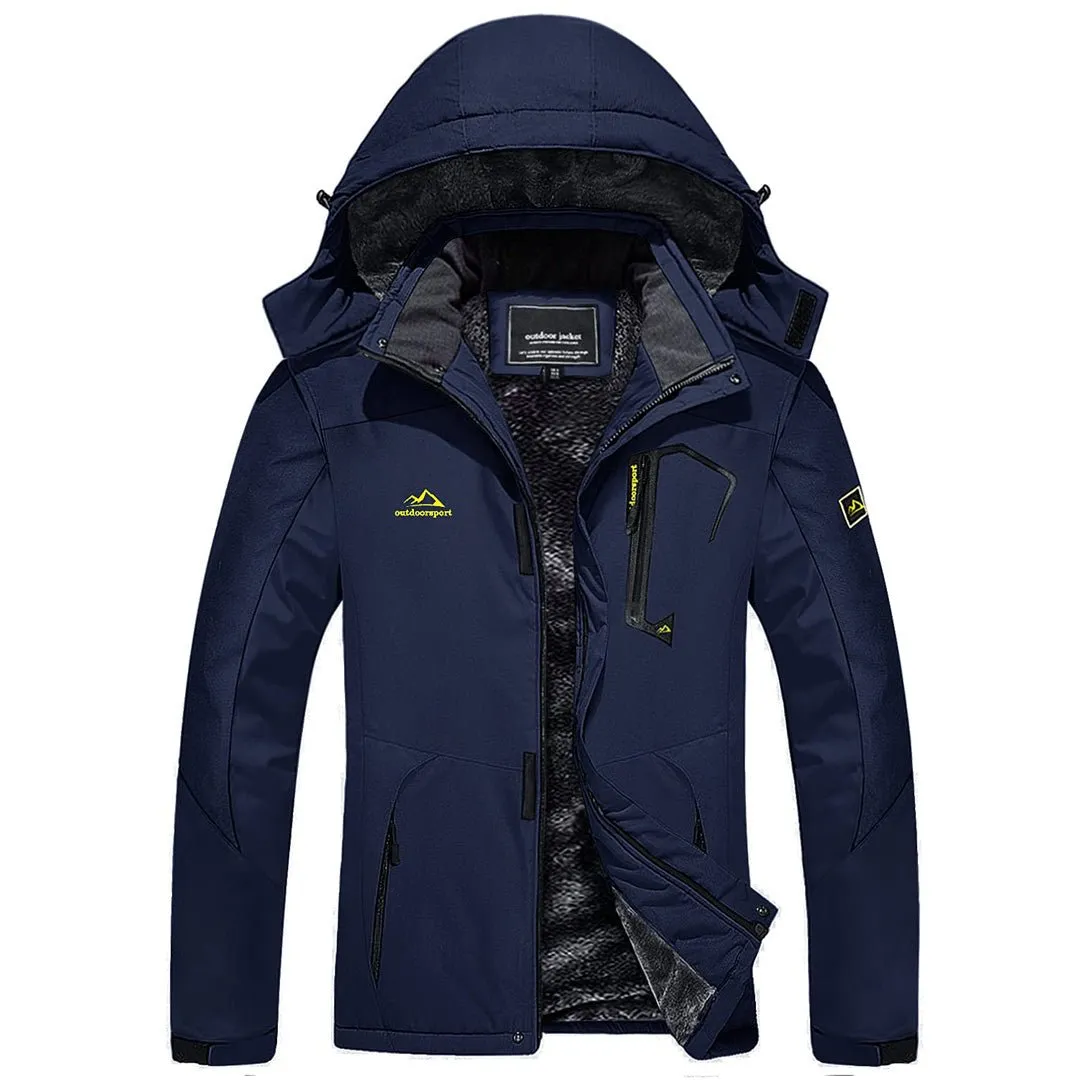 Women's Winter Jacket Waterproof Hooded Fleece Lined Warm Coat Windbreaker
