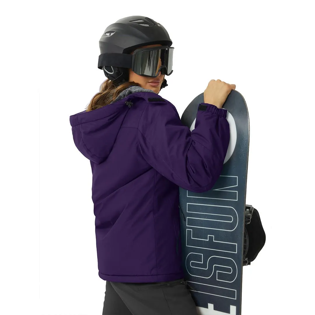 Women's Winter Jacket Waterproof Hooded Fleece Lined Warm Coat Windbreaker