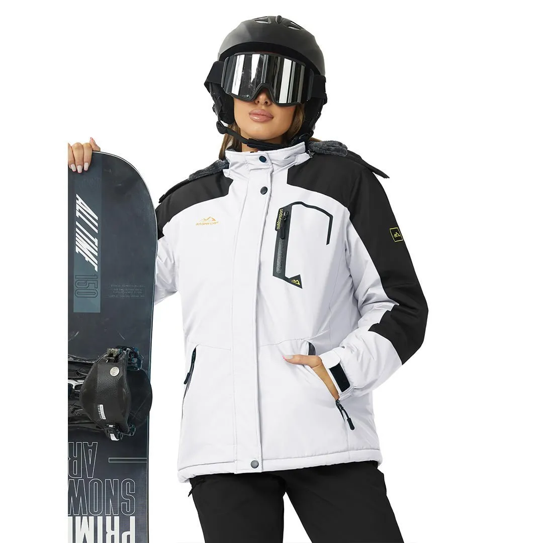 Women's Winter Jacket Waterproof Hooded Fleece Lined Warm Coat Windbreaker