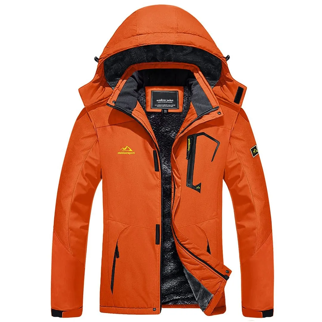 Women's Winter Jacket Waterproof Hooded Fleece Lined Warm Coat Windbreaker