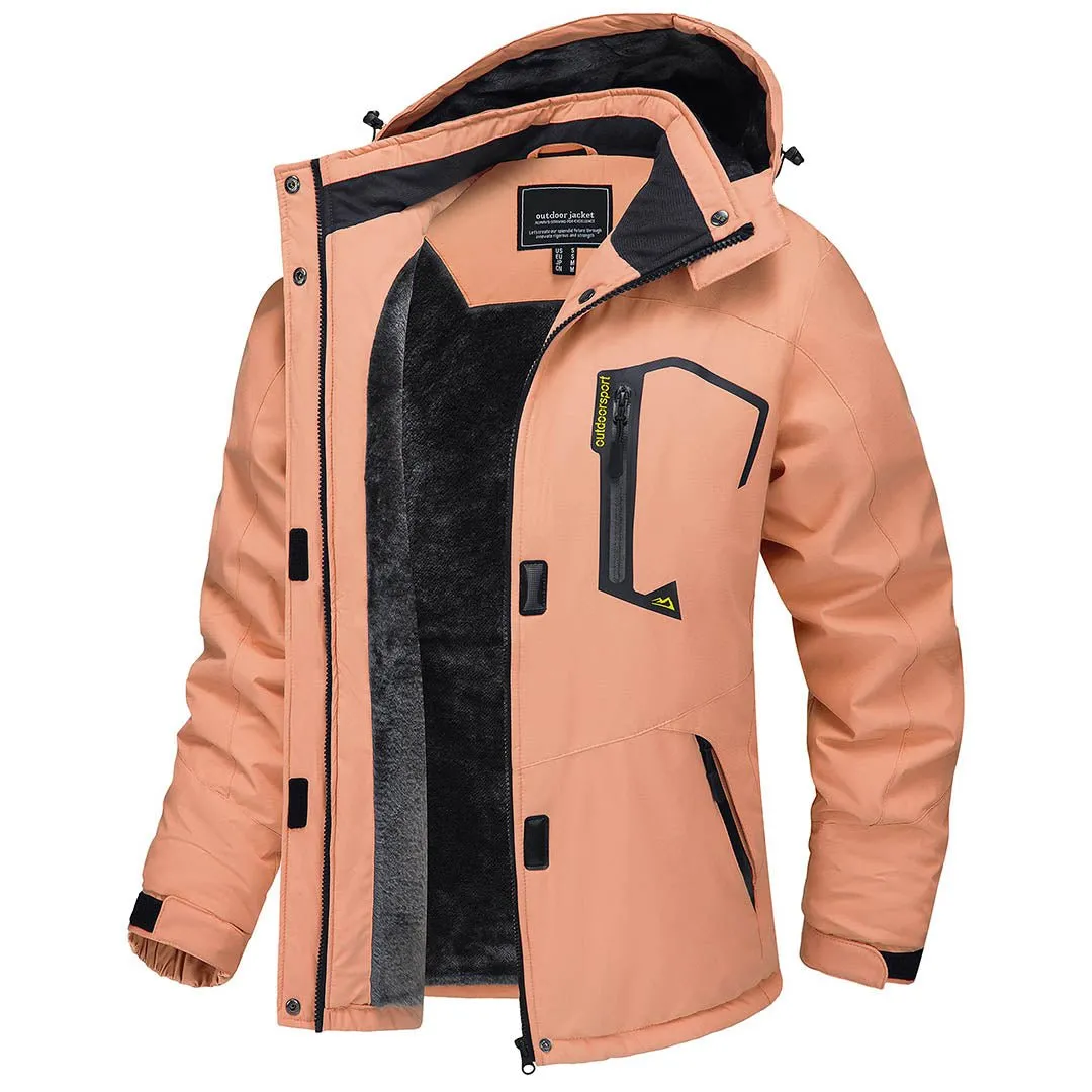 Women's Winter Jacket Waterproof Hooded Fleece Lined Warm Coat Windbreaker