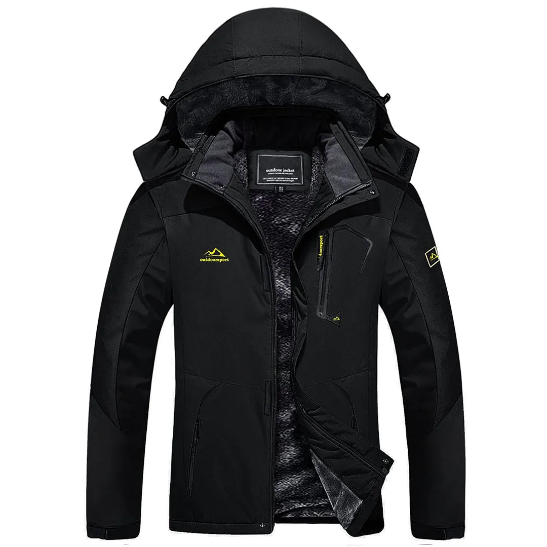 Women's Winter Jacket Waterproof Hooded Fleece Lined Warm Coat Windbreaker