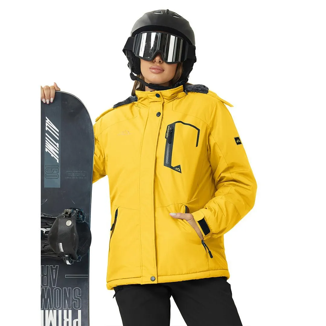 Women's Winter Jacket Waterproof Hooded Fleece Lined Warm Coat Windbreaker