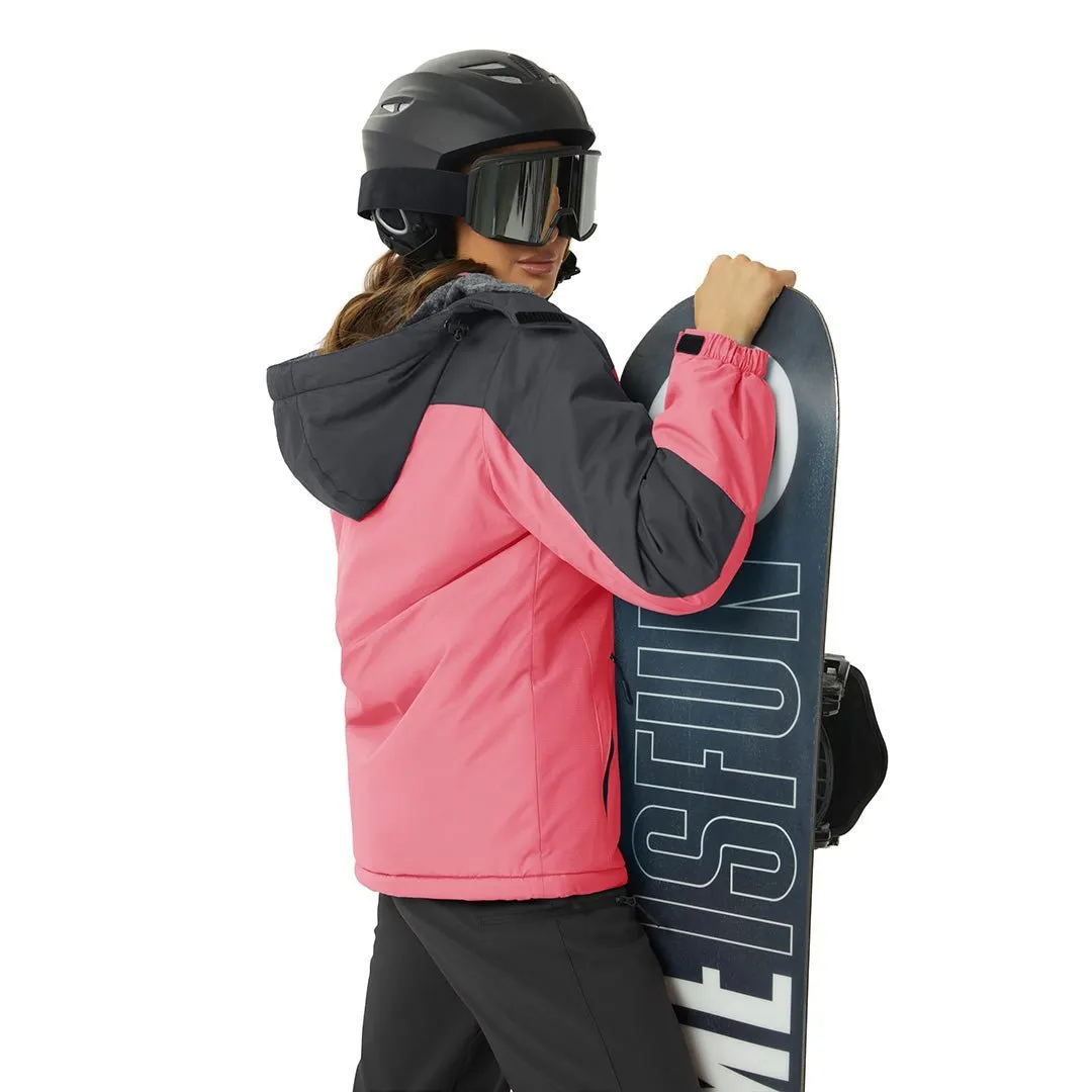 Women's Winter Jacket Waterproof Hooded Fleece Lined Warm Coat Windbreaker