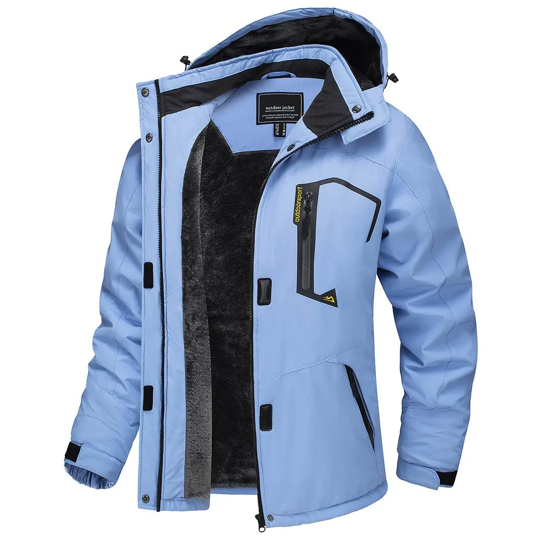 Women's Winter Jacket Waterproof Hooded Fleece Lined Warm Coat Windbreaker