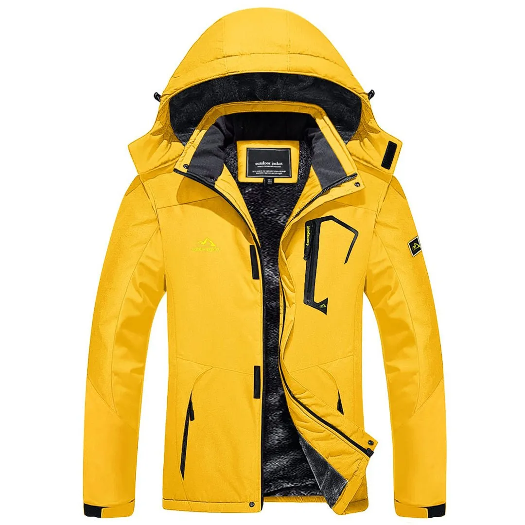 Women's Winter Jacket Waterproof Hooded Fleece Lined Warm Coat Windbreaker