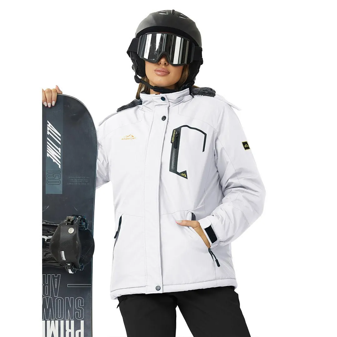 Women's Winter Jacket Waterproof Hooded Fleece Lined Warm Coat Windbreaker