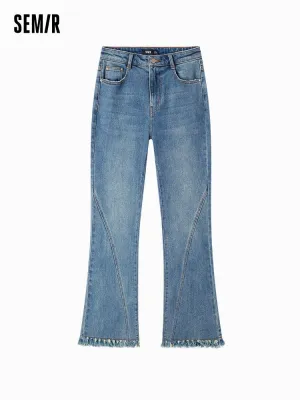 Women's yellow mud dyed bell bottoms