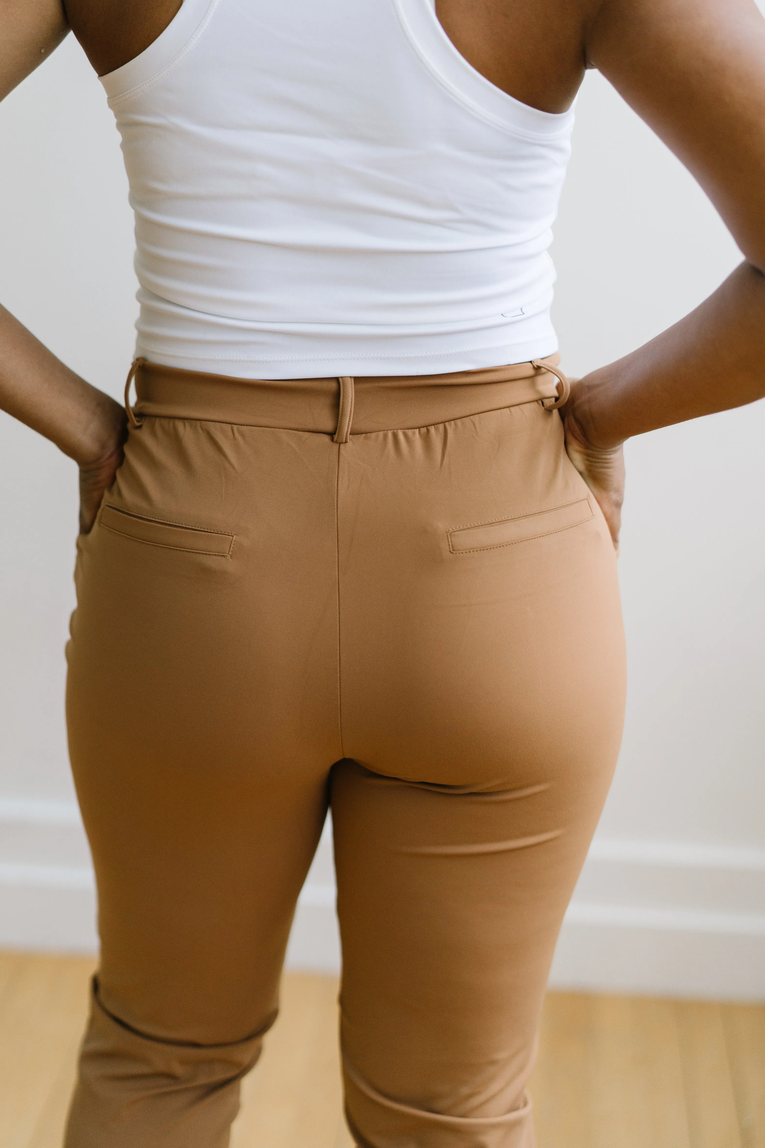 Work Hard Play Hard Trousers - Dark Khaki | MT LUXE